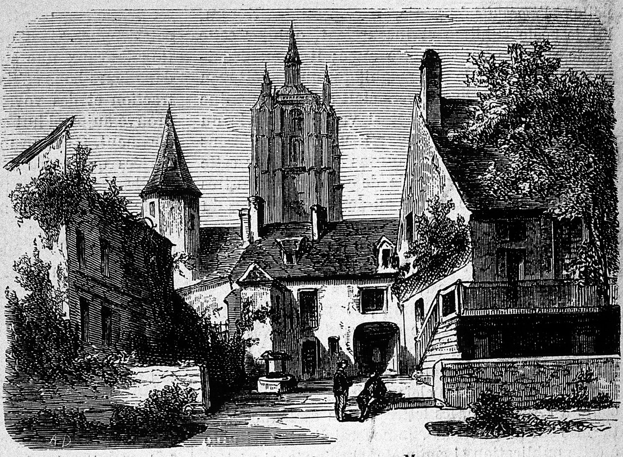 La maison au Mans af Paul Scarron (1610-1660), fransk forfatter. gravering af det 19. århundrede. af Anonymous Anonymous