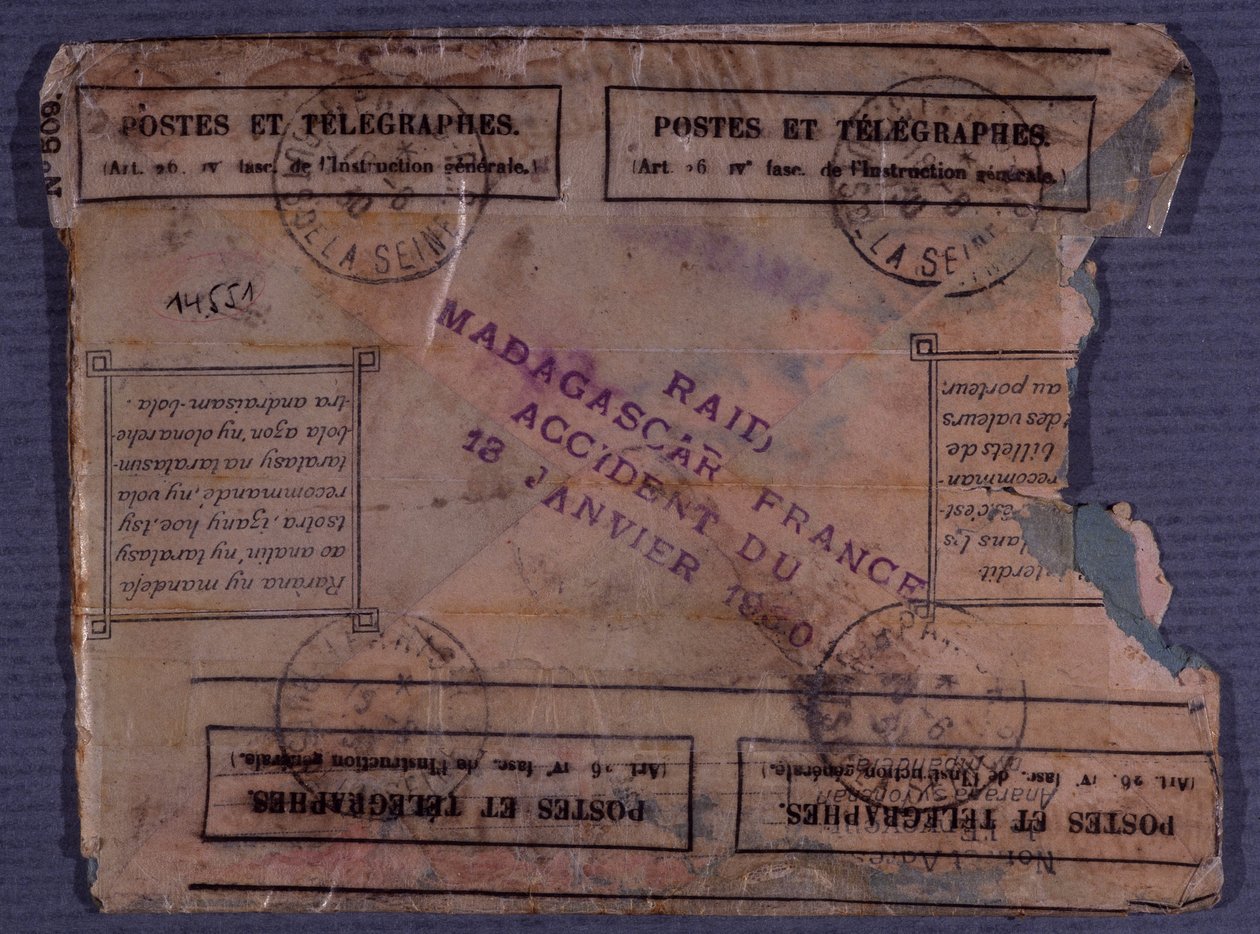 Sidste brev fra Madagaskar-Frankrig raid (ulykke den 18. januar 1930) af Anonymous Anonymous