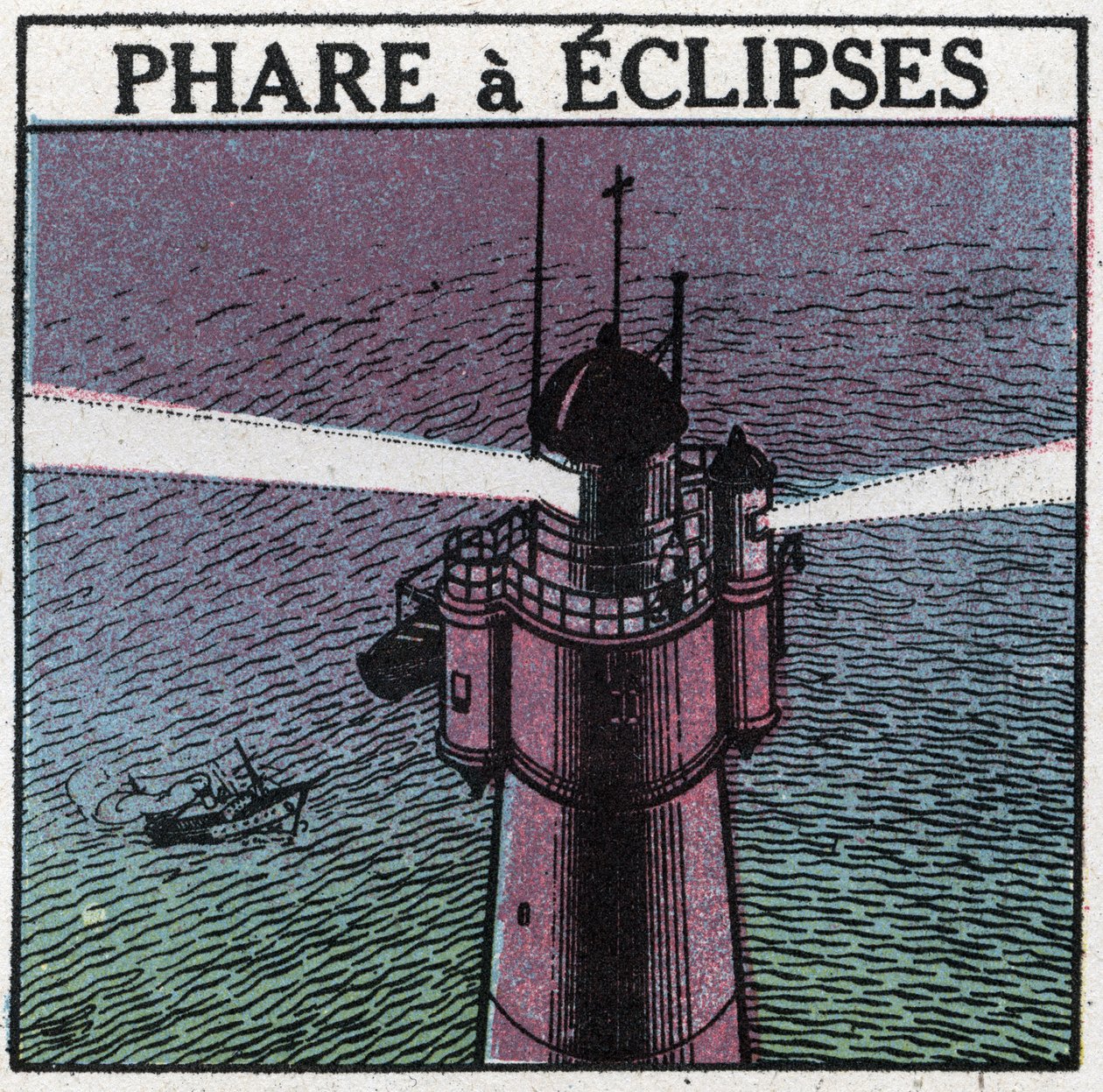Lyssignaler: Eclipses Lighthouse. Anonym illustration af 1925. Privat samling. af Anonymous Anonymous