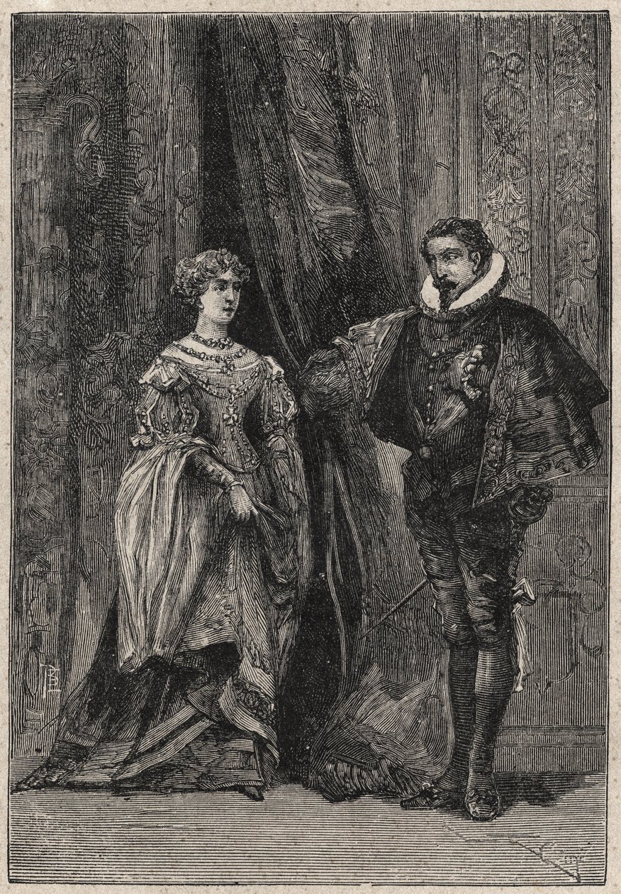 Lucrezia Borgia og hendes første mand Giovanni Sforza d