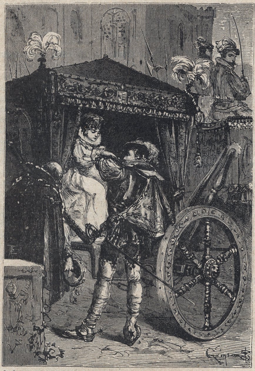 Lucrezia Borgia med sin første mand Giovanni Sforza d