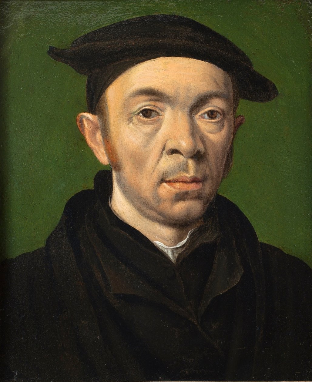 Mandligt portræt, ca. 1550 (olie på kobber) af Anonymous Anonymous