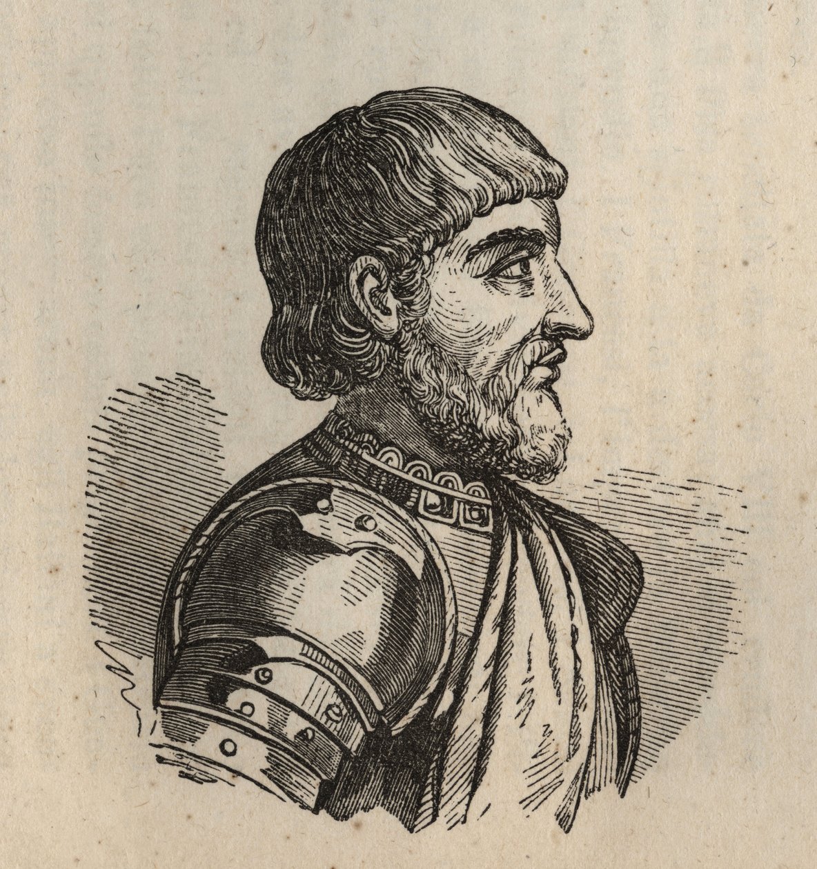 Matthæus ifølge Visconti (Mathieu II Visconti) - Matteo II Visconti - 1319-1355 - gravering - af Anonymous Anonymous