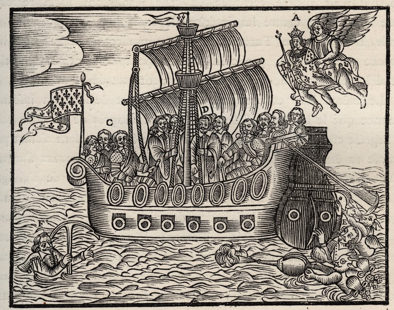 Mazarinade politiske pjece: på trods af Mazarin sørger pladerne for statens frelse. ca. 1649. Kraftig træ. Privat samling. af Anonymous Anonymous