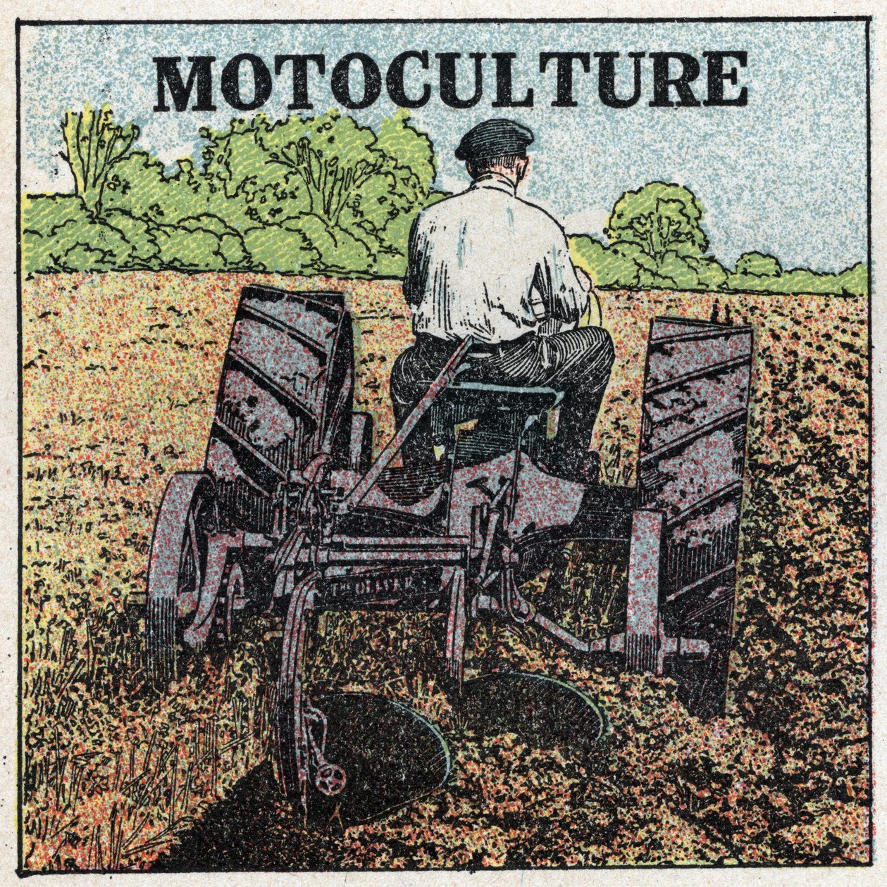 Mekanisk trækkraft: motorcykelkultur. Anonym illustration af 1925. Privat samling. af Anonymous Anonymous