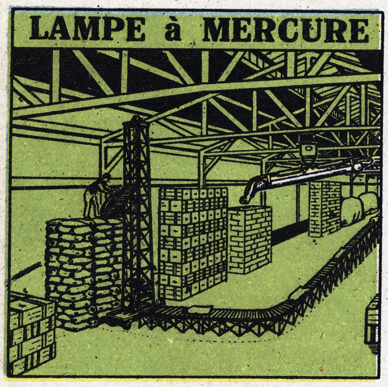 Nye gasegenskaber: kviksølvlampe. Anonym illustration af 1925. Privat samling. af Anonymous Anonymous