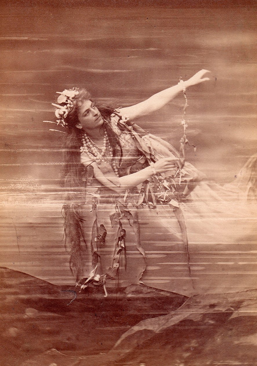 Operasangerinde Lilli Lehmann (1848-1929) som Woglinde i operaen Das Rheingold af Richard Wagner. Bayreuth af Anonymous Anonymous