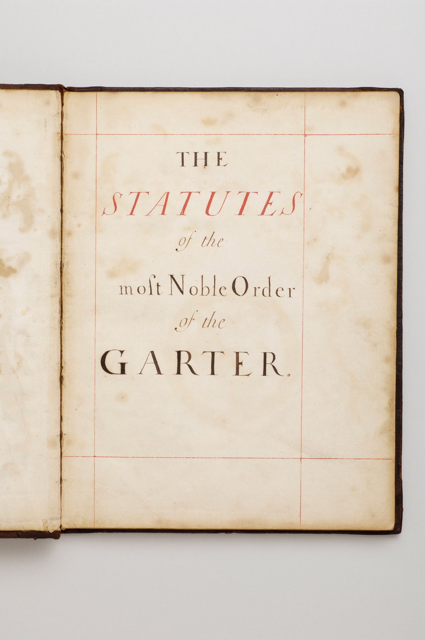 Order of the Garter: Book of Statutes, der tilhørte Charles Fitzroy, Duke of Grafton - Akvarelmanuskript, Beg. 1700-tallet af Anonymous Anonymous