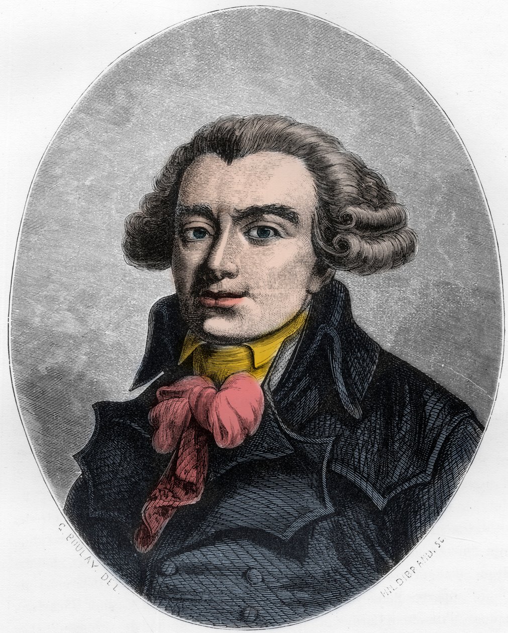 PIERRE VICTORIEN VERGNIAUD Fransk revolutionær statsmand - Portræt af Pierre Victorien Vergniaud (1753-1793), fransk politiker Girondin - Indgravering fra 1863 i "Den røde bog - Histoire De L