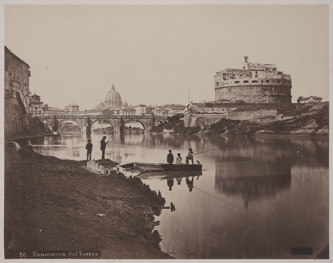 Panorama over Tiberen, ca. 1865 (albumintryk fra glasnegativ) af Anonymous Anonymous