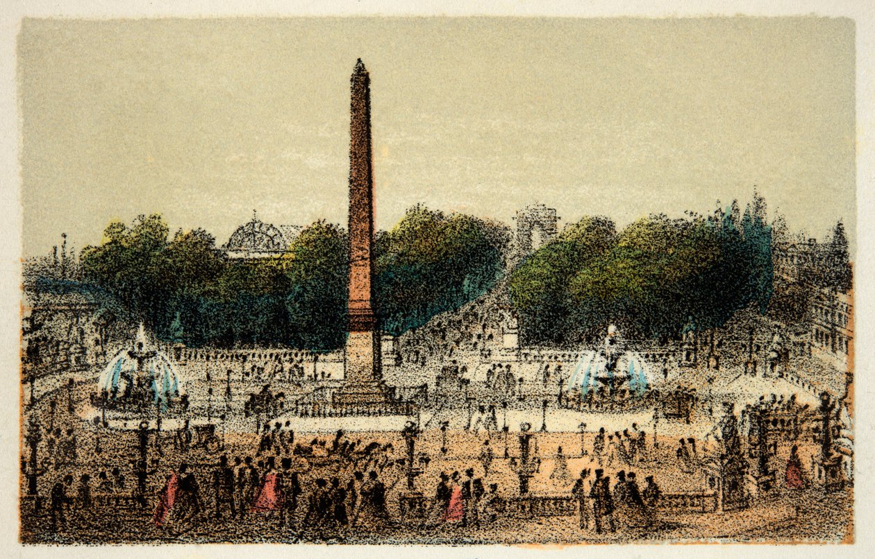 Paris 1874: Place de la Concorde, privat samling af Anonymous Anonymous