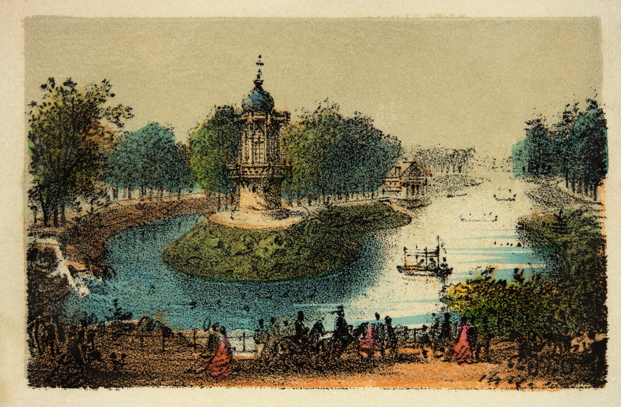 Paris 1874: Bois de Boulogne, privat samling af Anonymous Anonymous