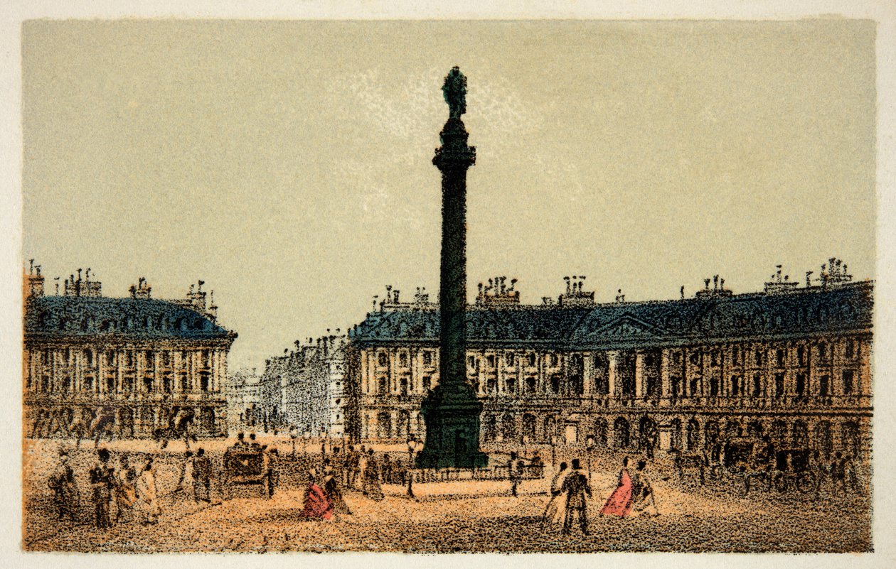 Paris 1874: Place Vendome, privat samling af Anonymous Anonymous
