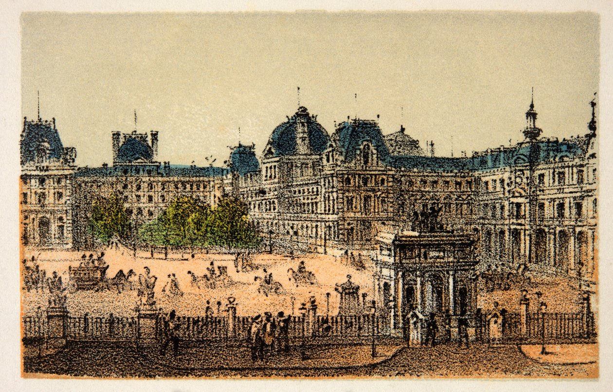Paris 1874: Det nye Louvre, privat samling af Anonymous Anonymous