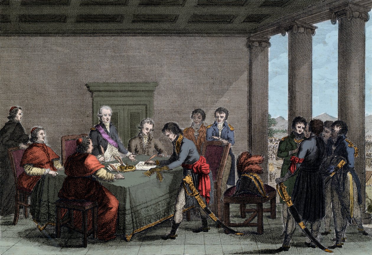 Tolentino-freden mellem Napoleon I og Pave Pius VI, 18. februar af Anonymous Anonymous