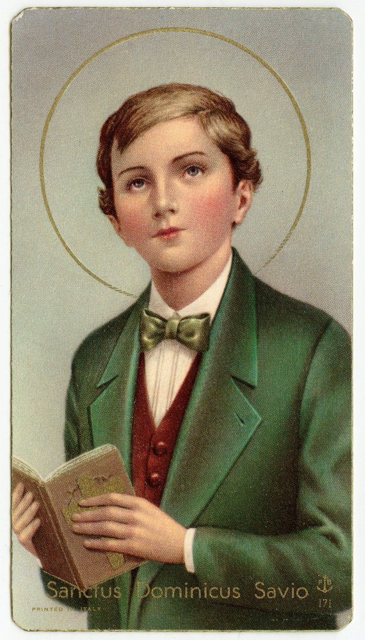 Fromme billede: Dominic Savio Italiensk ung og elev af Saint John Bosco (kromolitografi) af Anonymous Anonymous