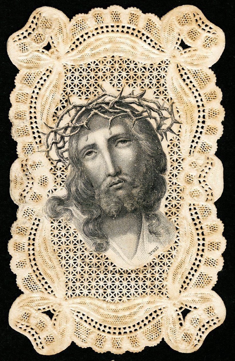Fromme billede: Jesus Kristus kronet med torne (gravering) af Anonymous Anonymous