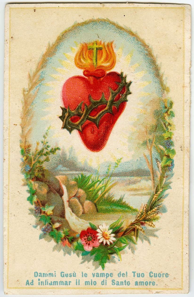 Fromt billede: Sacred Heart (chromolithography) af Anonymous Anonymous