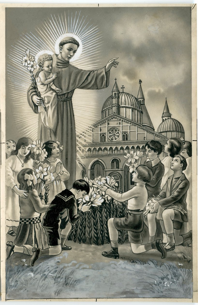 Fromt billede: Sankt Antonius af Lissabon (print) af Anonymous Anonymous