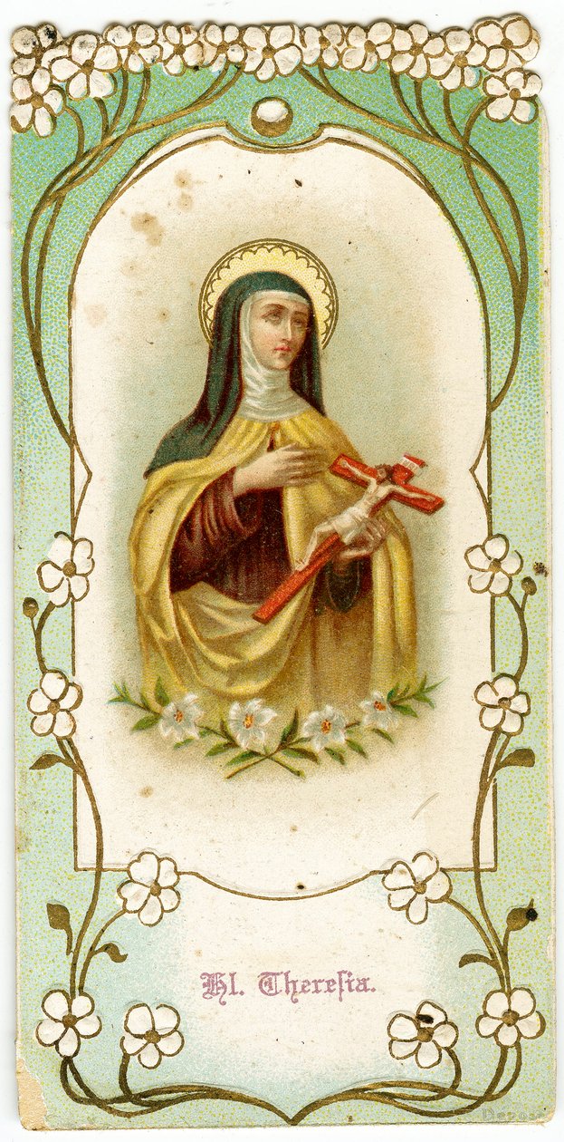 Fromt billede: Sankt Therese af Jesusbarnet og det hellige ansigt (kromolitografi) af Anonymous Anonymous