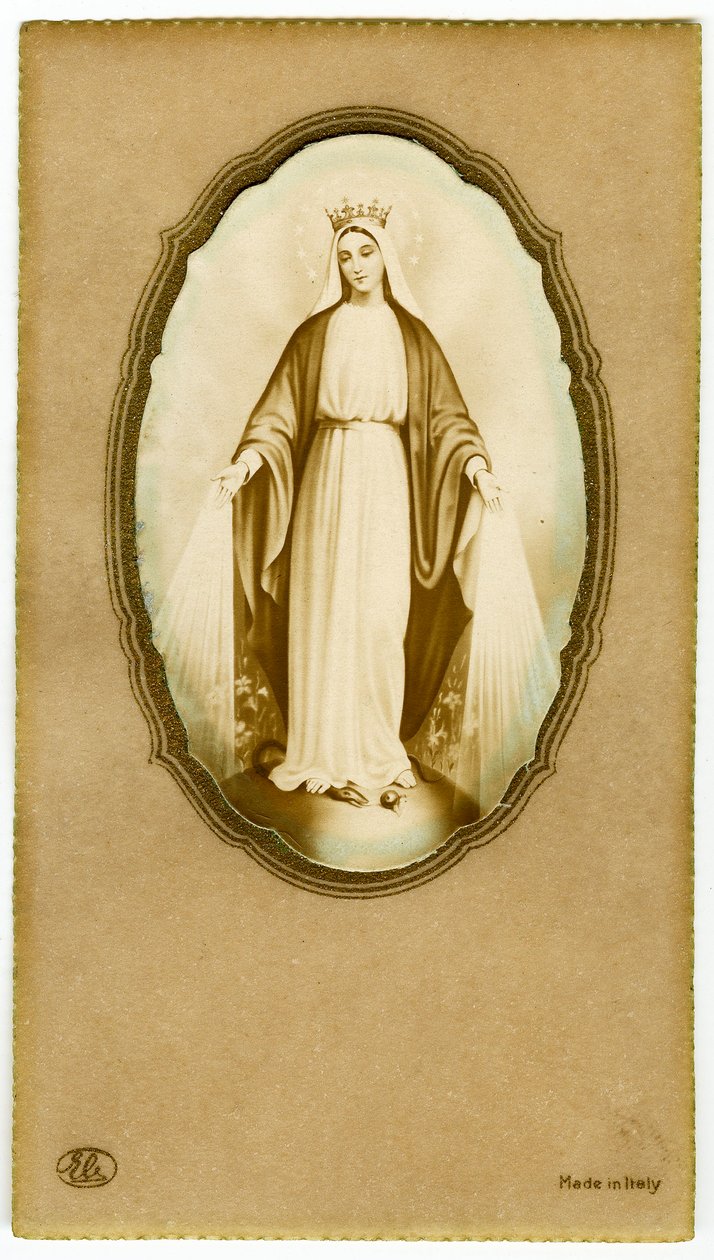 Fromme billede: Jomfru Maria (tryk) af Anonymous Anonymous