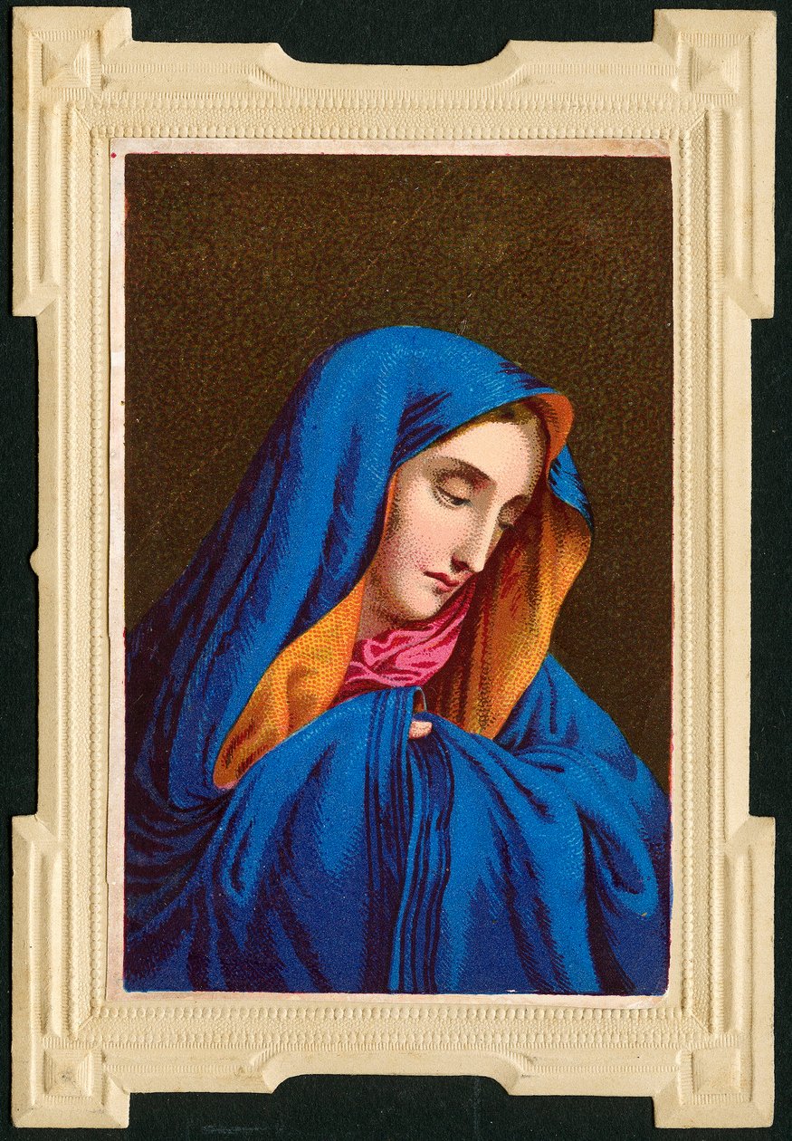 Fromme billede: Jomfru Maria (kromolithografi) af Anonymous Anonymous