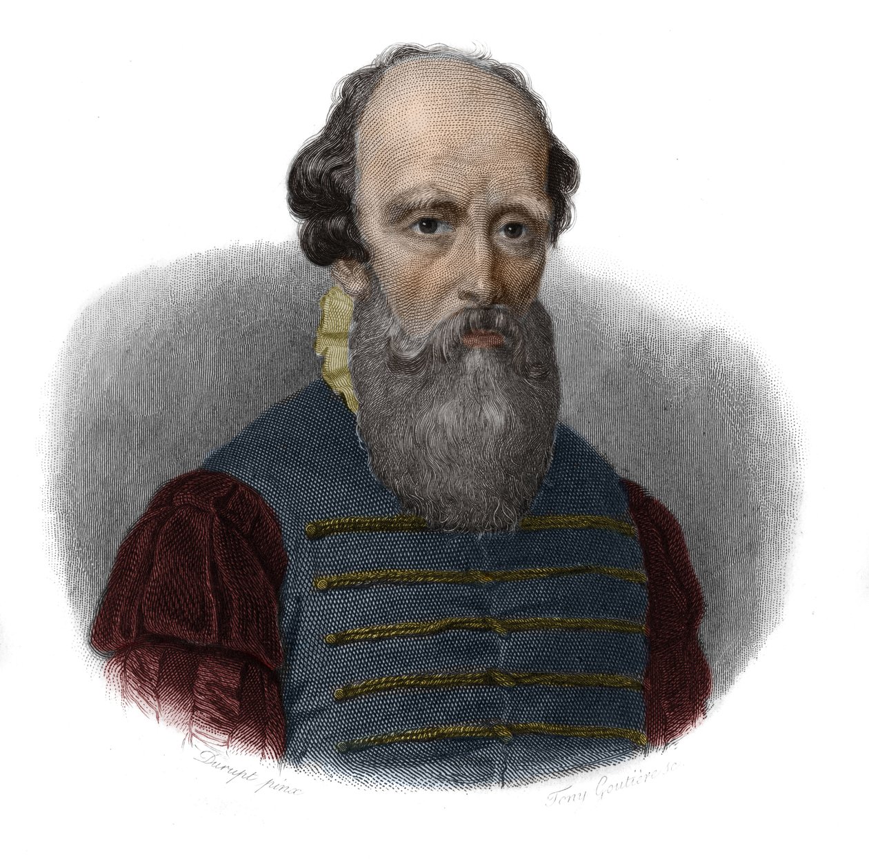 Portræt af Bernard Palissy (1510 - 1589) i "" Portrætter og historie af nyttige mænd: mænd og kvinder i alle lande og alle forhold, der erhvervede rettigheder til anerkendelse af mænd" udgivet og formidlet af Society Montyon og Franklin i 1. af Anonymous Anonymous