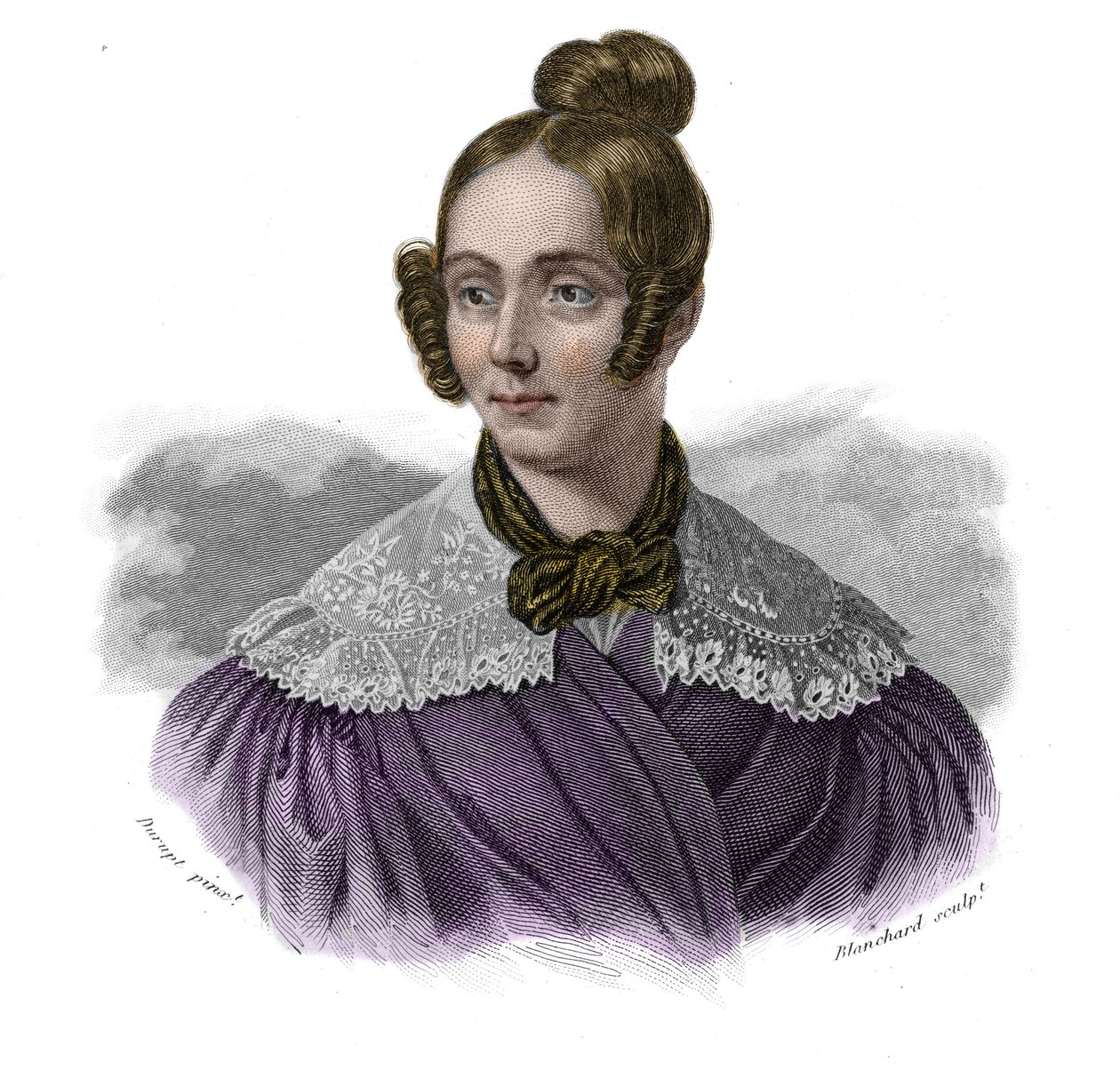 Portræt af Mademoiselle Didion (Barbe Francoise Madeleine Didion) (Barbe-Francoise-Madeleine) (1798-1836) i "" Portrætter og historie af nyttige mænd: mænd og kvinder i alle lande og forhold, som har erhvervet rettigheder til anerkendelse af h. af Anonymous Anonymous