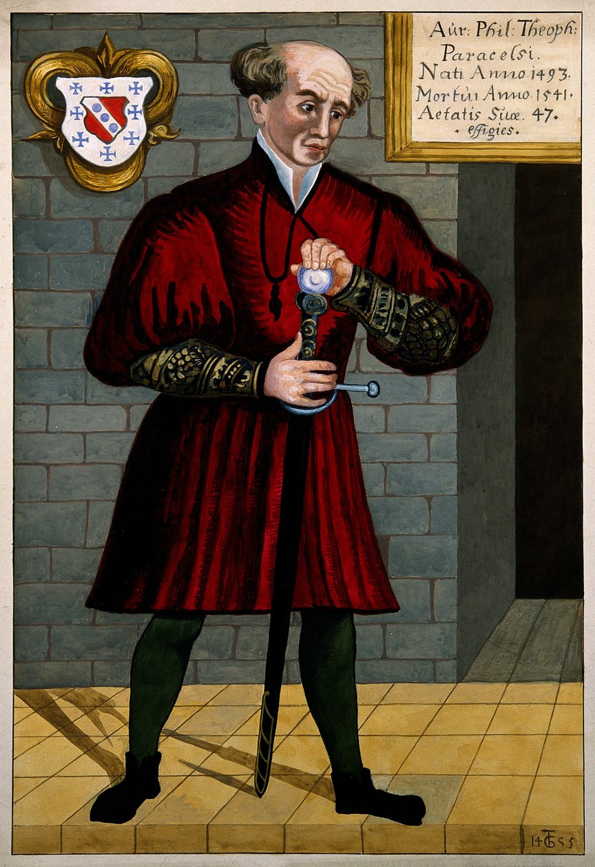 Portræt af Philippus Aureolus Paracelsus (i fr. Paracelsus af Anonymous Anonymous