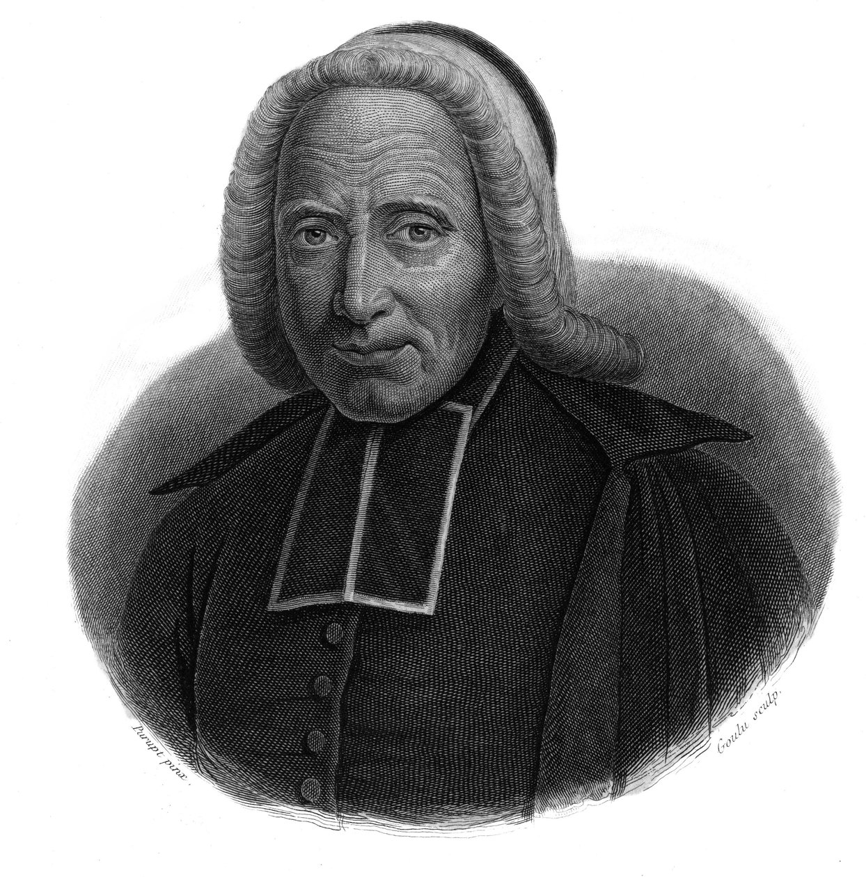 Portræt af Abbe Jean Godinot (1661-1749) i "" Portrætter og historie af nyttige mænd: mænd og kvinder i alle lande og alle forhold, som har erhvervet rettigheder til anerkendelse af mænd" udgivet og udbredt af Societe Montyon og Franklin i af Anonymous Anonymous