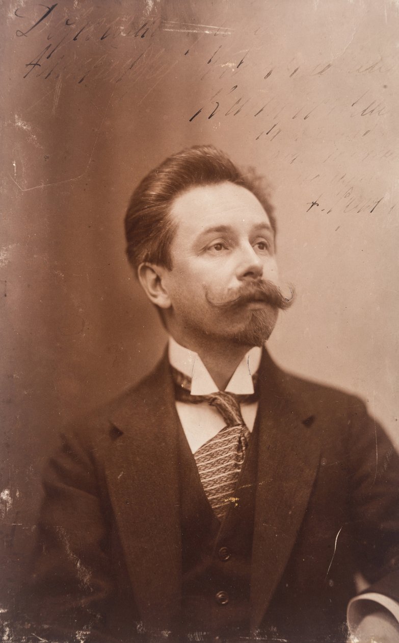 Portræt af den russiske pianist og komponist Alexander Skrjabin (Skrijabin eller Skriabin) (1871-1915) - Portræt af komponisten Alexander Skrjabin (1872-1915) - Anonym. Fotografi. Privat samling af Anonymous Anonymous
