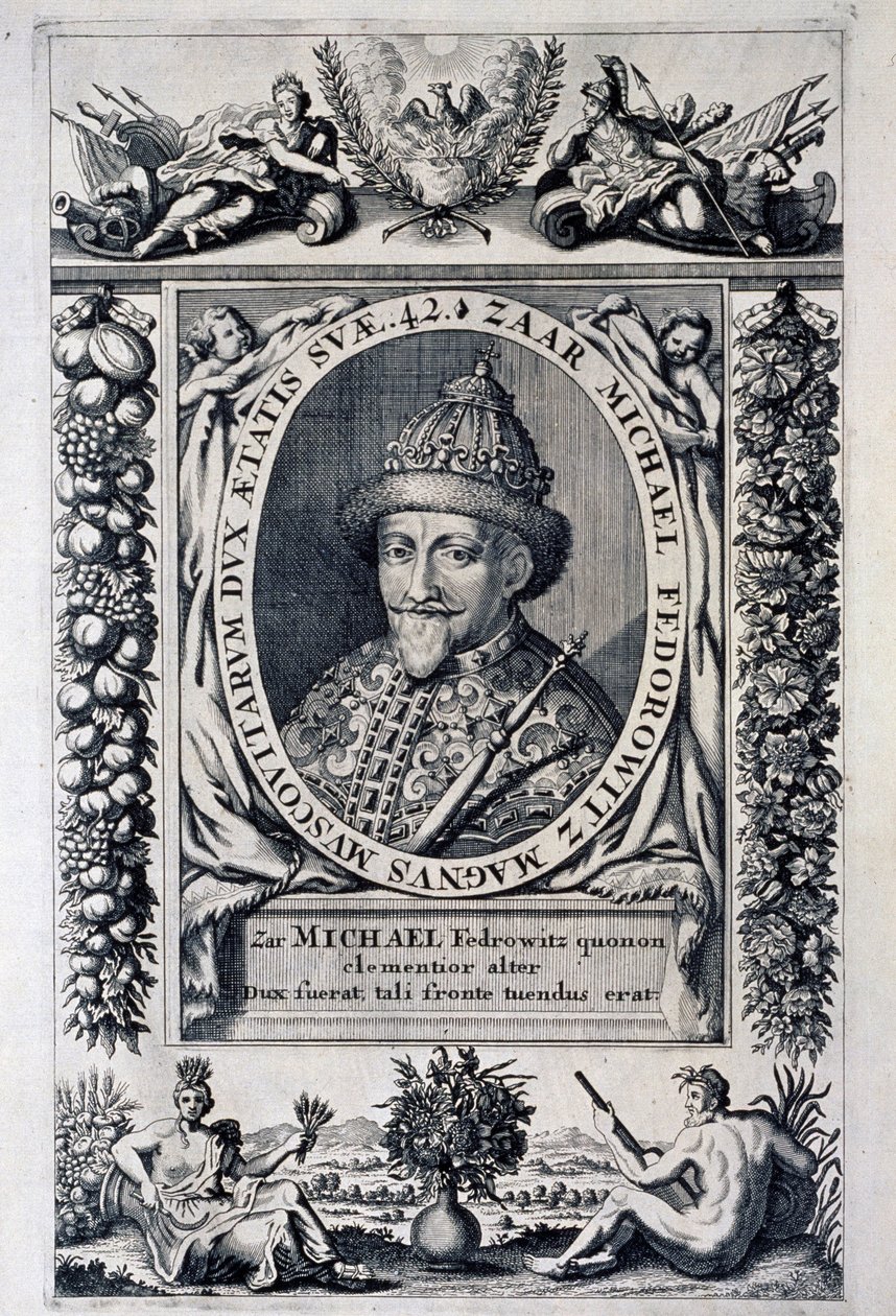 Portræt af zar Michel I Feodorovich af Rusland (Michel Feodorovitch Romanov af Anonymous Anonymous