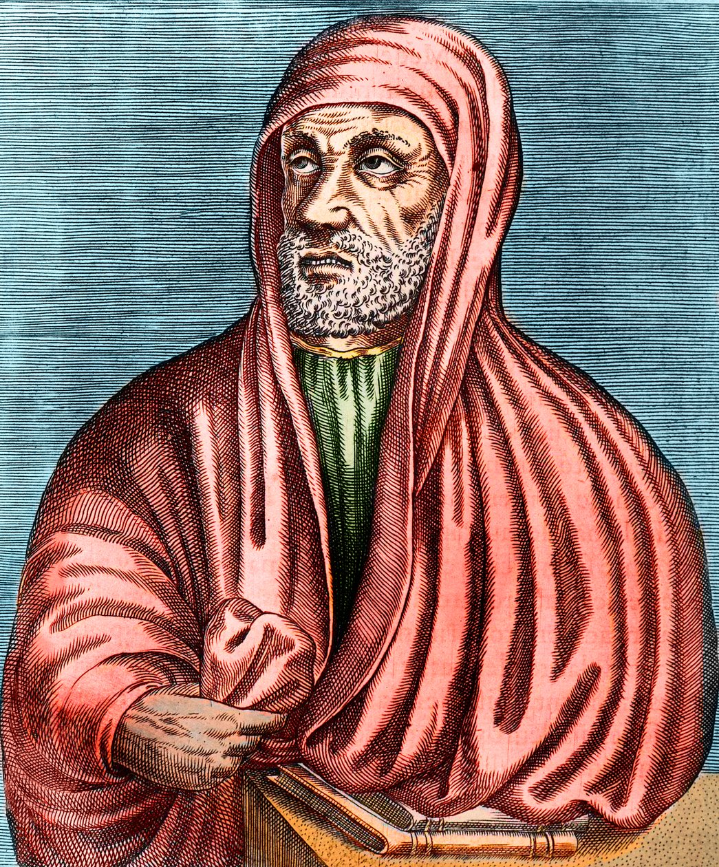 Portræt af Abu Ali al-Husain ibn Abdallah ibn Sina (Avicenna) (Avicenna). (980-1037), iransk læge (læge) og filosof, gravering, usigneret af Anonymous Anonymous