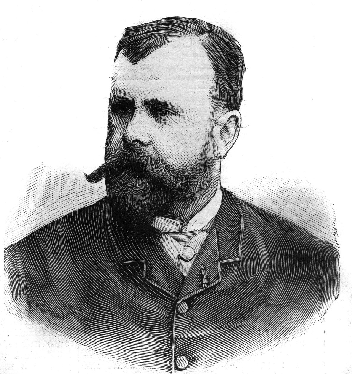 Portræt af Albert Maignan (1845-1908), fransk maler. Gravering i "" Le Peute Parisien"" af Anonymous Anonymous