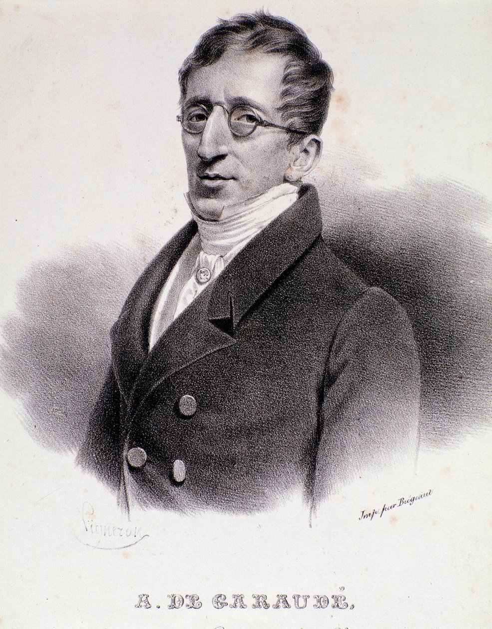 Portræt af Alexis de Garaude (1779-1852) fransk komponist. 19. århundrede. af Anonymous Anonymous