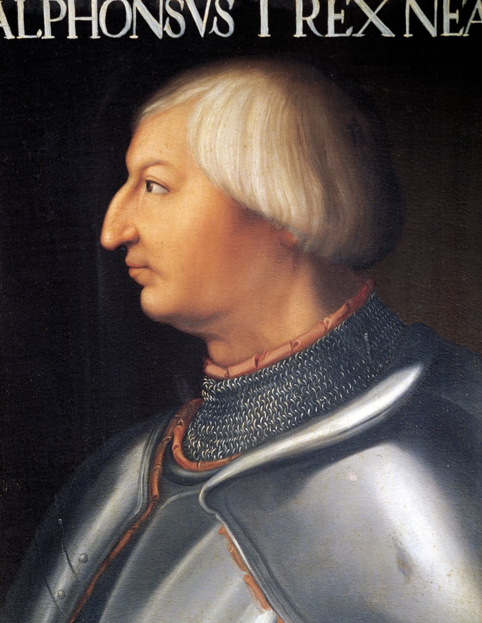 Portræt af Alfonso V af Aragon, konge af Napoli (maleri) af Anonymous Anonymous