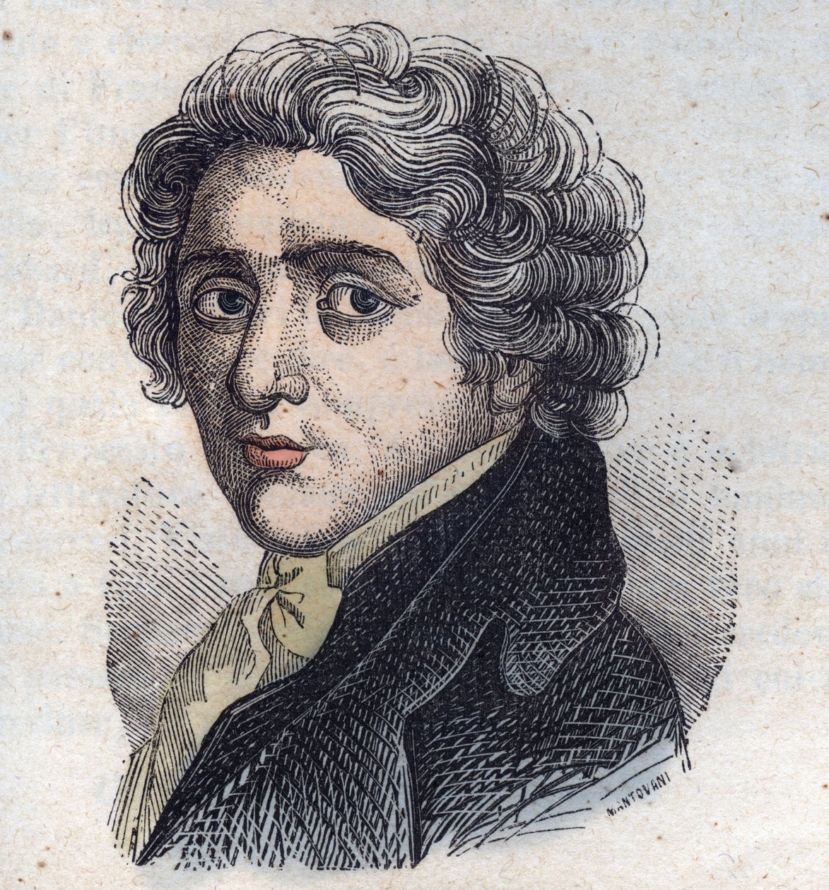 Portræt af Andrea Appiani (1754-1817) - gravering - af Anonymous Anonymous