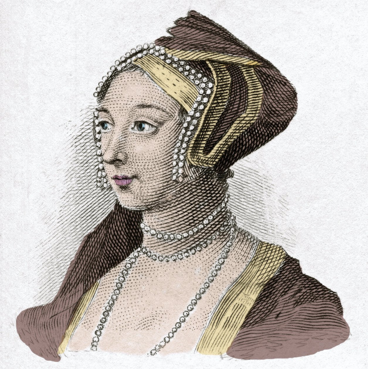 Portræt af Anne de Boleyn (Anna eller Ann Bolin og Anne Bullen af Anonymous Anonymous