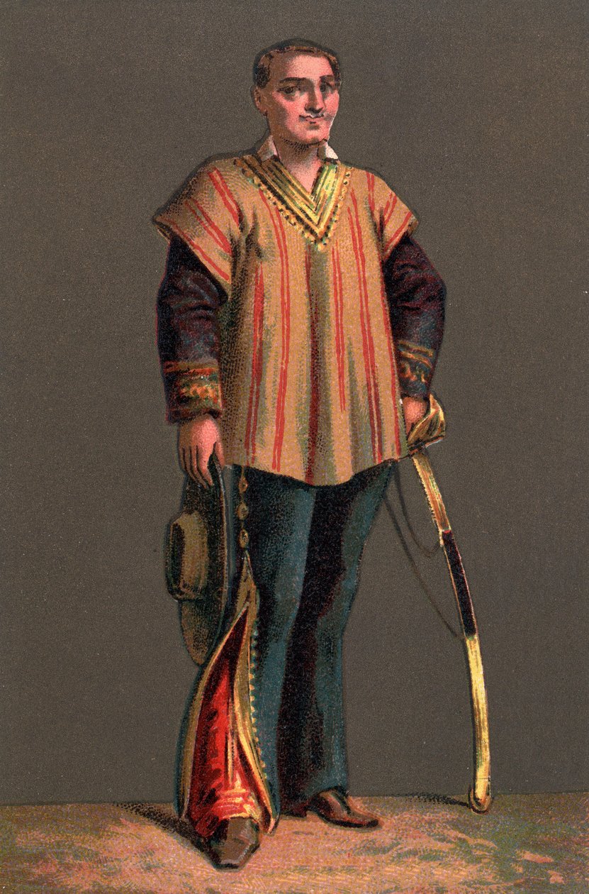 Portræt af BENITO PABLO JUAREZ (1806-1872) mexicansk statsmand og revolutionær. Kromolitografi Privat samling af Anonymous Anonymous