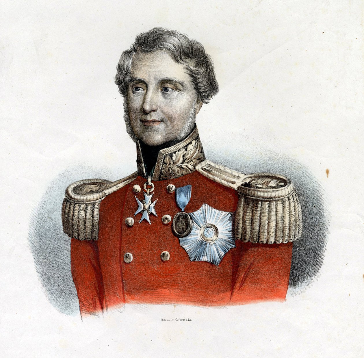 Portræt af Baron Raglan (FitzRoy James Henry Somerset af Anonymous Anonymous
