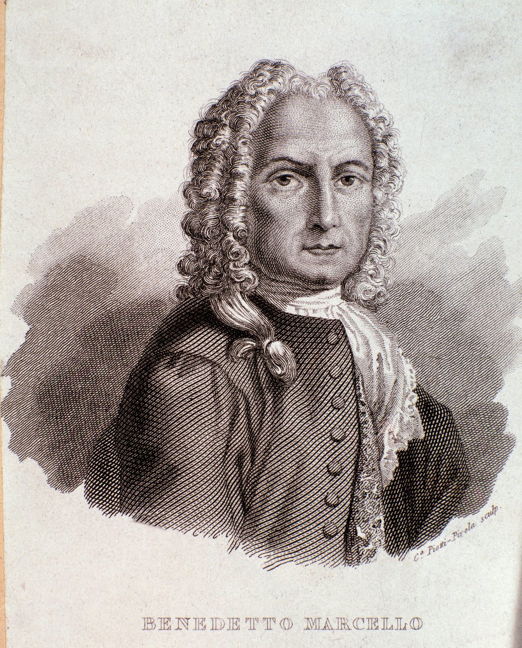 Portræt af Benedetto Marcello (gravering) af Anonymous Anonymous