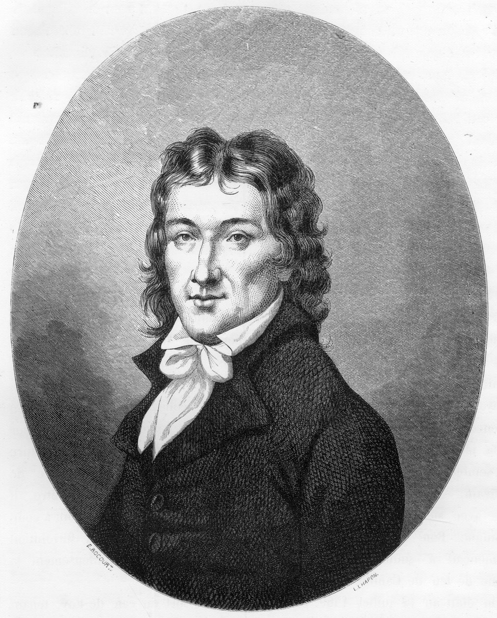 Portræt af Camille Desmoulins (1760-1794) publicist og politiker - Indgravering af 1863 i "Le Livre Rouge - Histoire De L