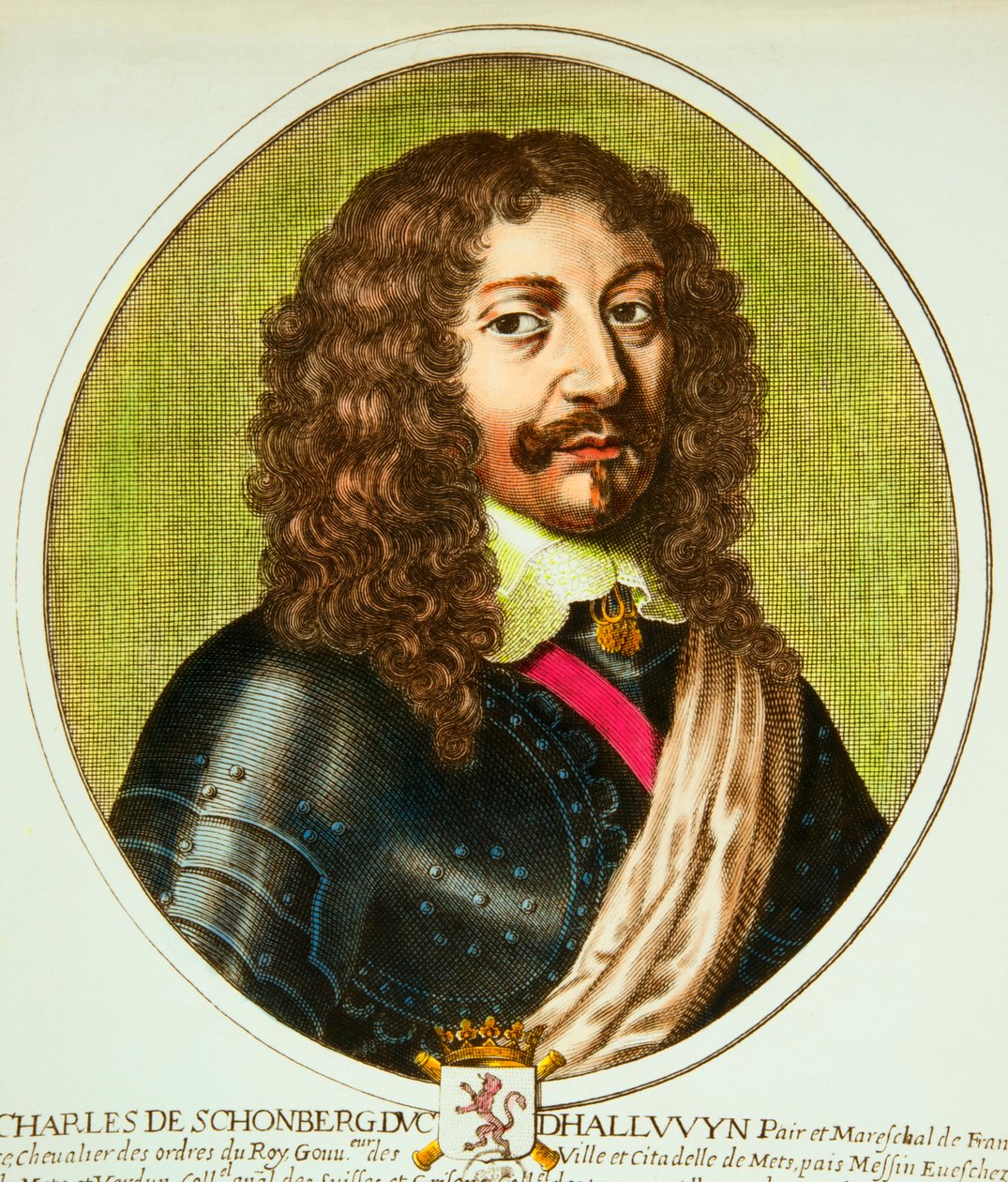 Portræt af Charles de Schomberg (1601-1656) hertug af Halluin, par og marechal af Frankrig under Louis XIII, Privee Collection af Anonymous Anonymous