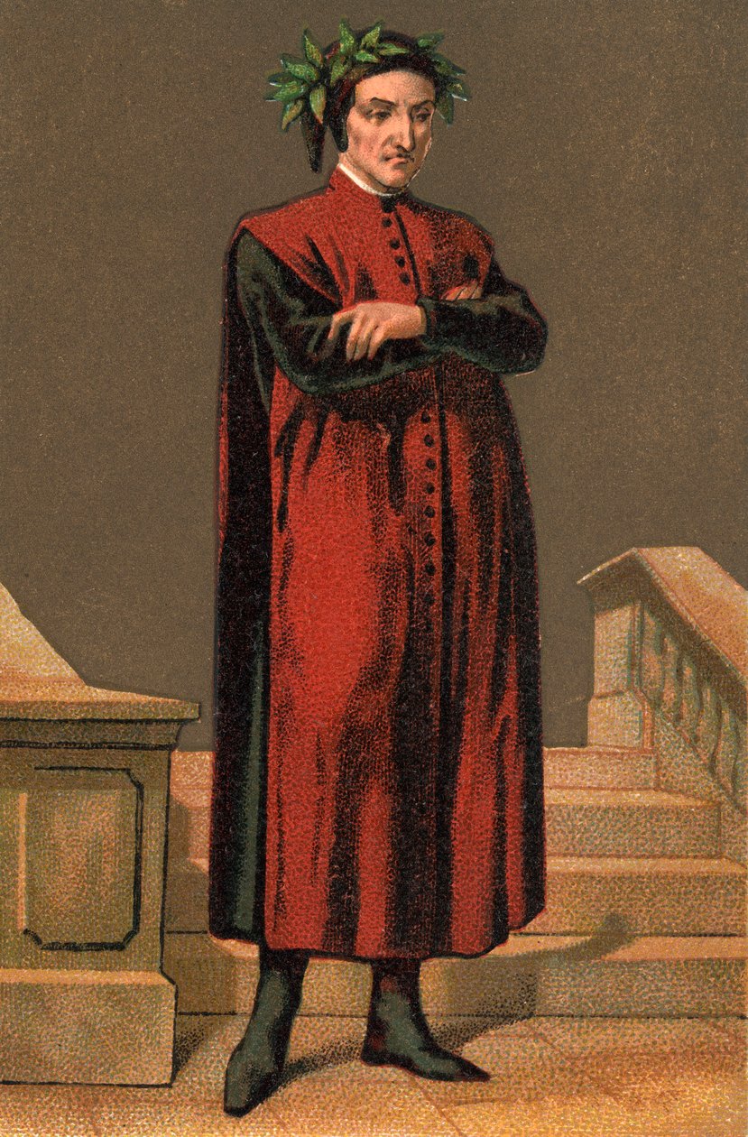 Portræt af DANTE ALIGHIERI (1265-1321) italiensk digter. af Anonymous Anonymous
