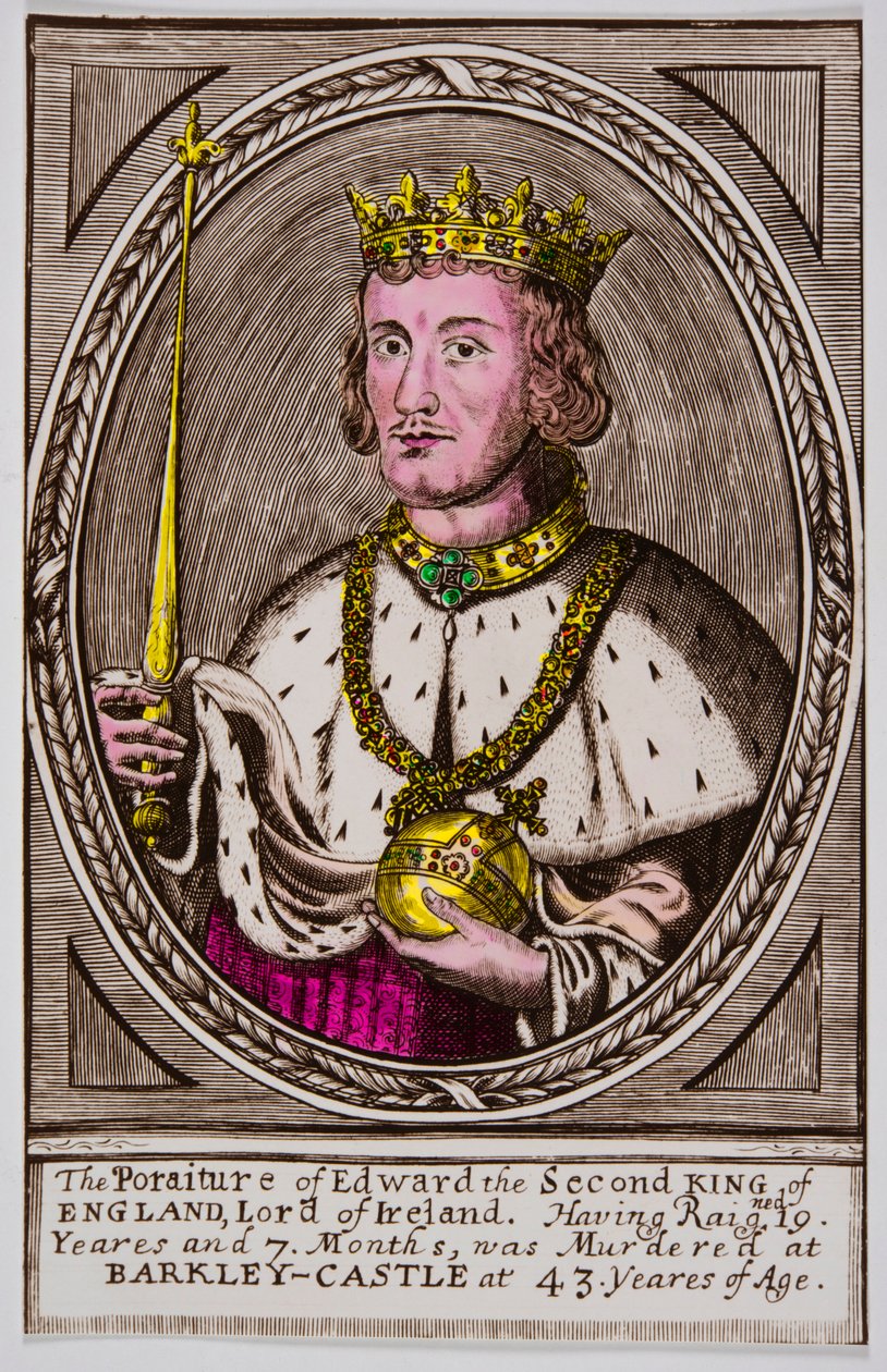 Portræt af Edward II (1284-1327) Konge af England, Privee Collection af Anonymous Anonymous
