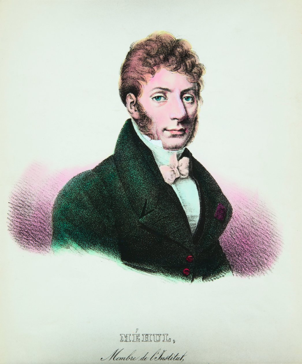 Portræt af Etienne Nicolas Mehul (1763-1817) komponist, privat samling af Anonymous Anonymous