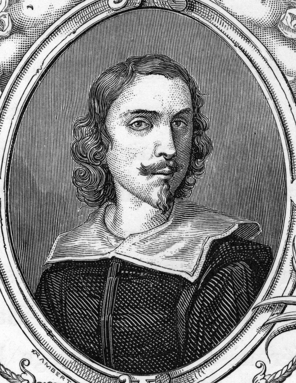 Portræt af Francesco Albani (1578-1660) sagde den albanske, italienske maler. 1859 gravering i "" gallerierne i Europa - Italien"" af Armandaud. Privat samling. af Anonymous Anonymous