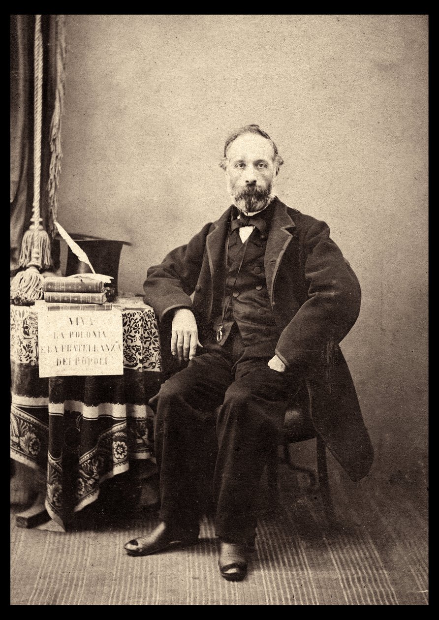 Portræt af Francesco Crispi (1818-1901) italiensk statsmand i 1863. ©Lee/leemage af Anonymous Anonymous