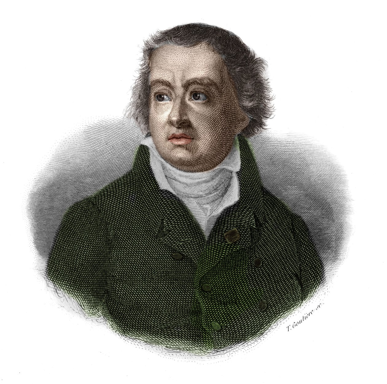 Portræt af Francois Alexandre Frederic de La Rochefoucauld, hertug af Liancourt, derefter hertug af La Rochefoucauld (Rochefoucauld-Liancourt) (1747-1827) i "" Portrætter og historie af nyttige mænd: mænd og kvinder i alle lande og alle forhold, der har af Anonymous Anonymous