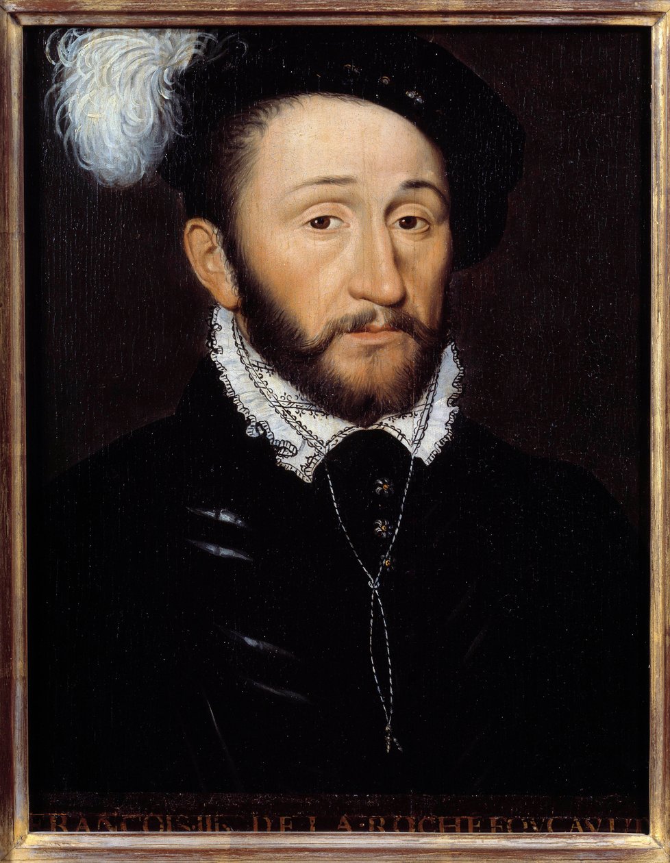 Portræt af Francois III de la Rochefoucauld, guvernør i Champagne (d. 1572) Anonymt maleri. 16. århundrede. Søn 0,33x0,23 m af Anonymous Anonymous